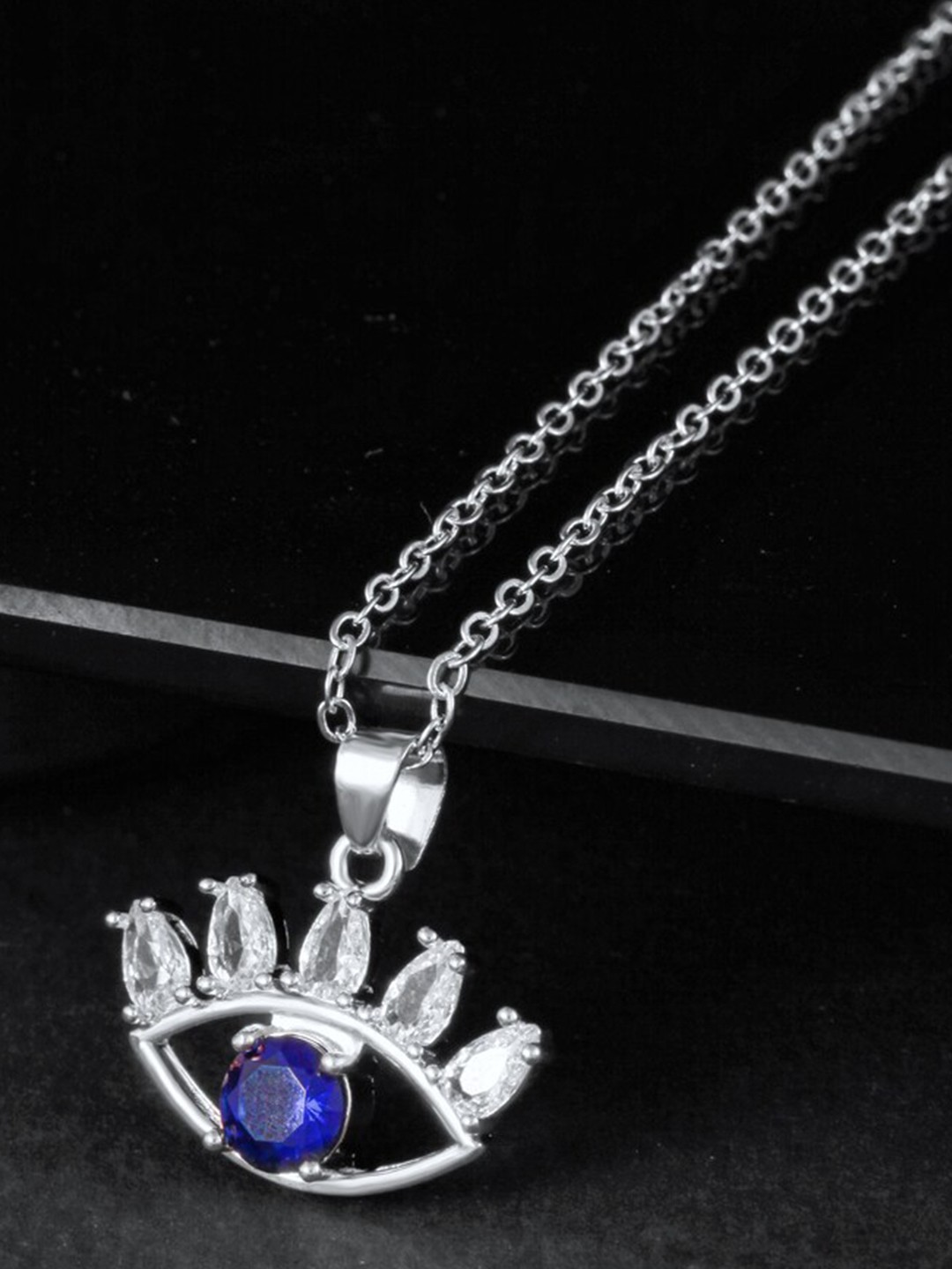 

MEENAZ Silver-Plated Stainless Steel Necklace