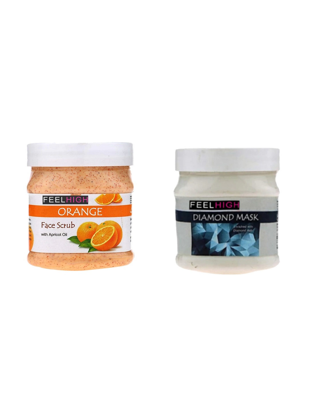 

FEELHIGH Orange Scrub And Diamond Mask, Multi
