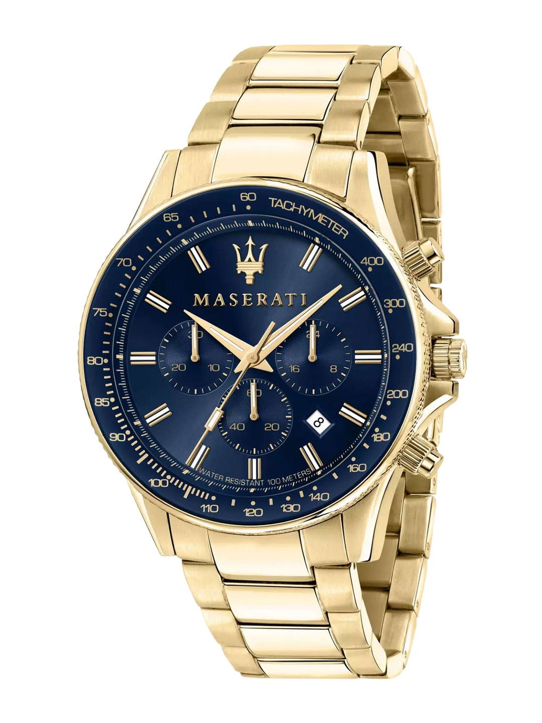 

Maserati Men Embellished Stainless Steel Bracelet Style Straps Analogue Watch R8873640008, Blue