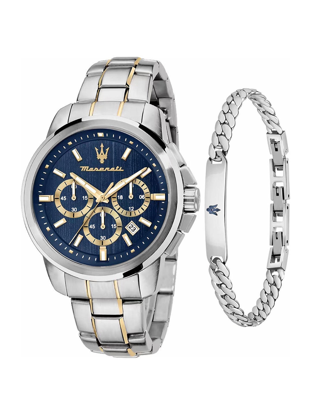

Maserati Men Bracelet Style Straps Chronograph Analogue Watch R8873621036, Blue