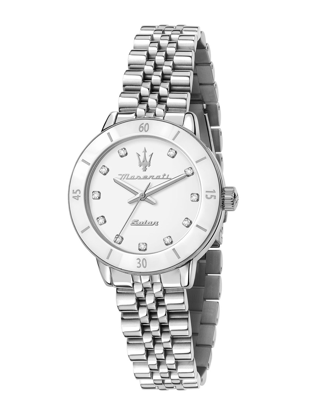 

Maserati Women Stainless Steel Bracelet Style Straps Analogue Watch R8853145515, Silver