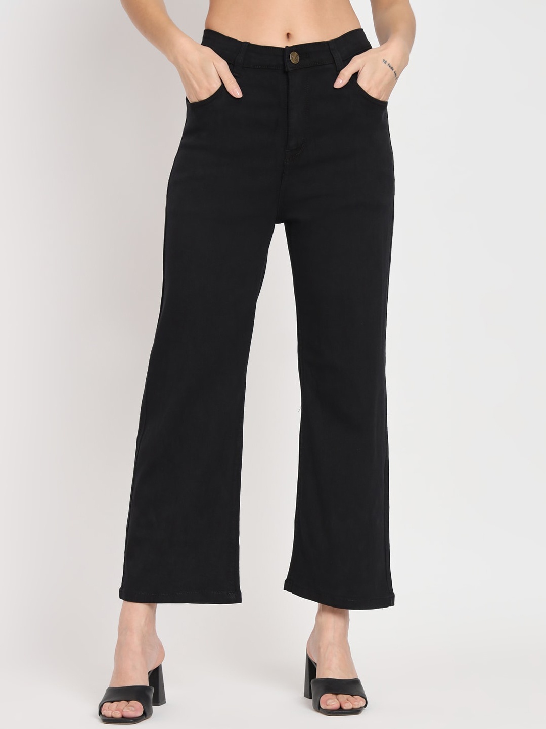 

BAESD Women Relaxed Fit Clean Look Stretchable Jeans, Black