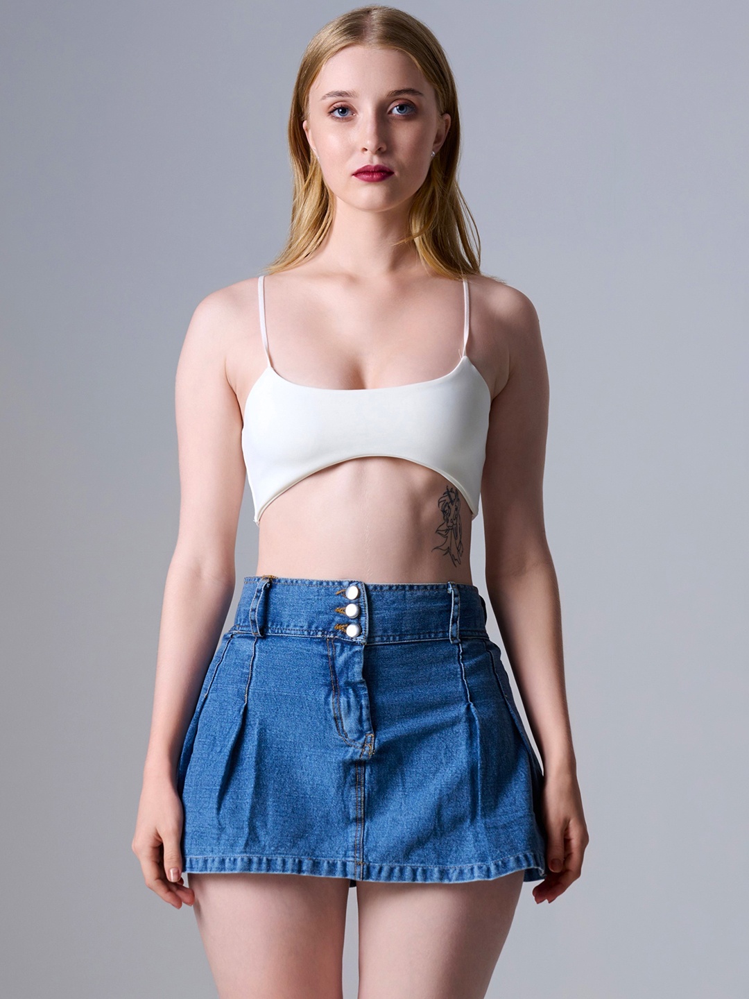 

Outcast Shoulder Strap Bralette Top, White