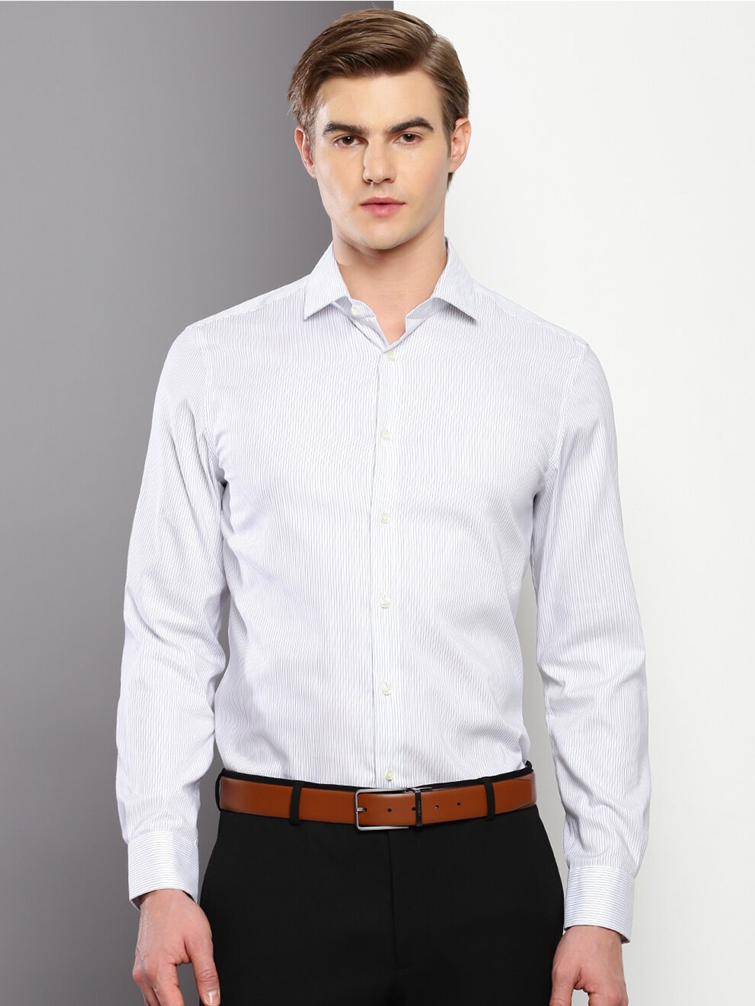

Tommy Hilfiger Striped Slim Fit Cotton Casual Shirt, White