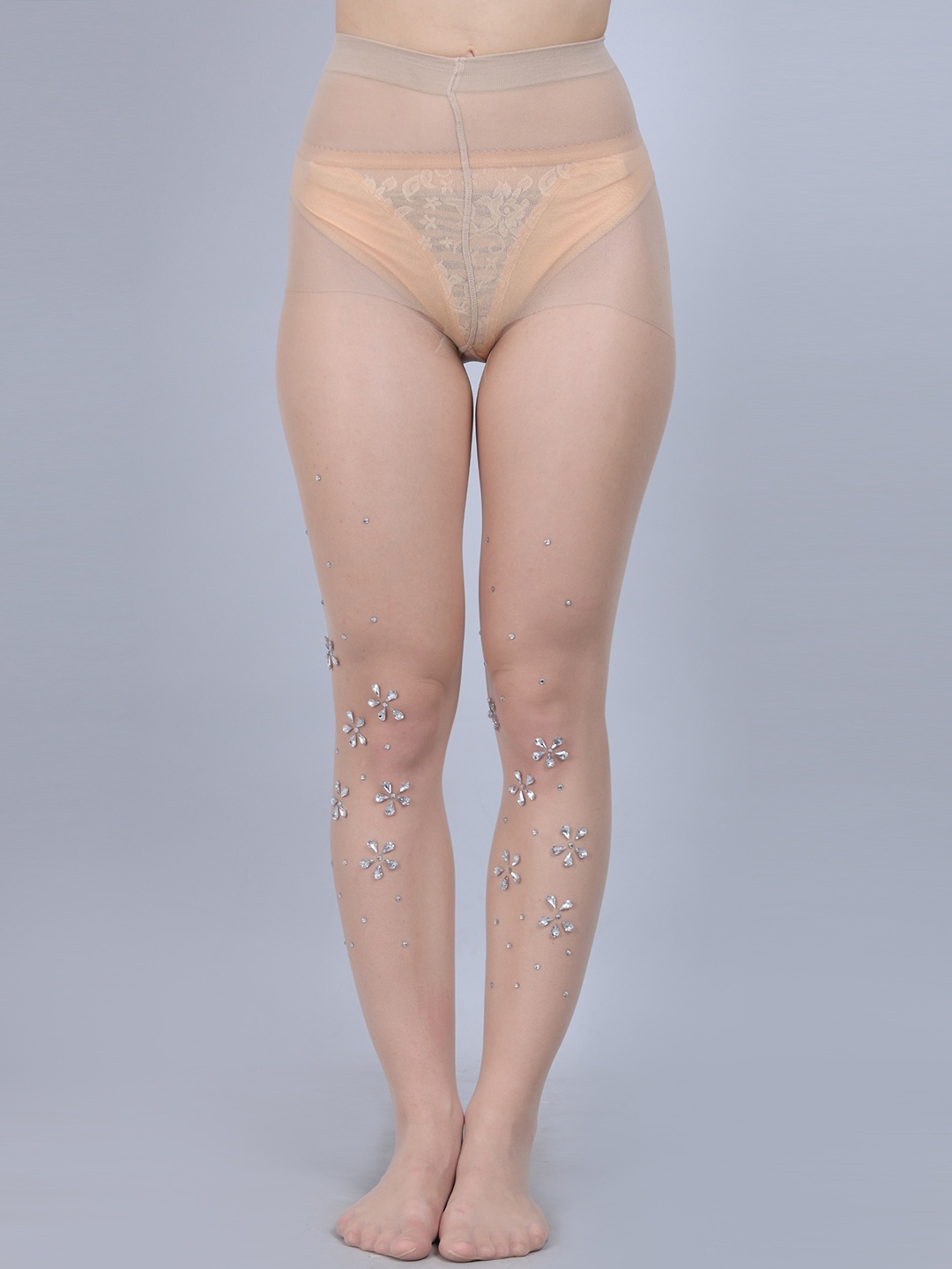 

COLOR STYLE Women High-Rise Stockings, Beige
