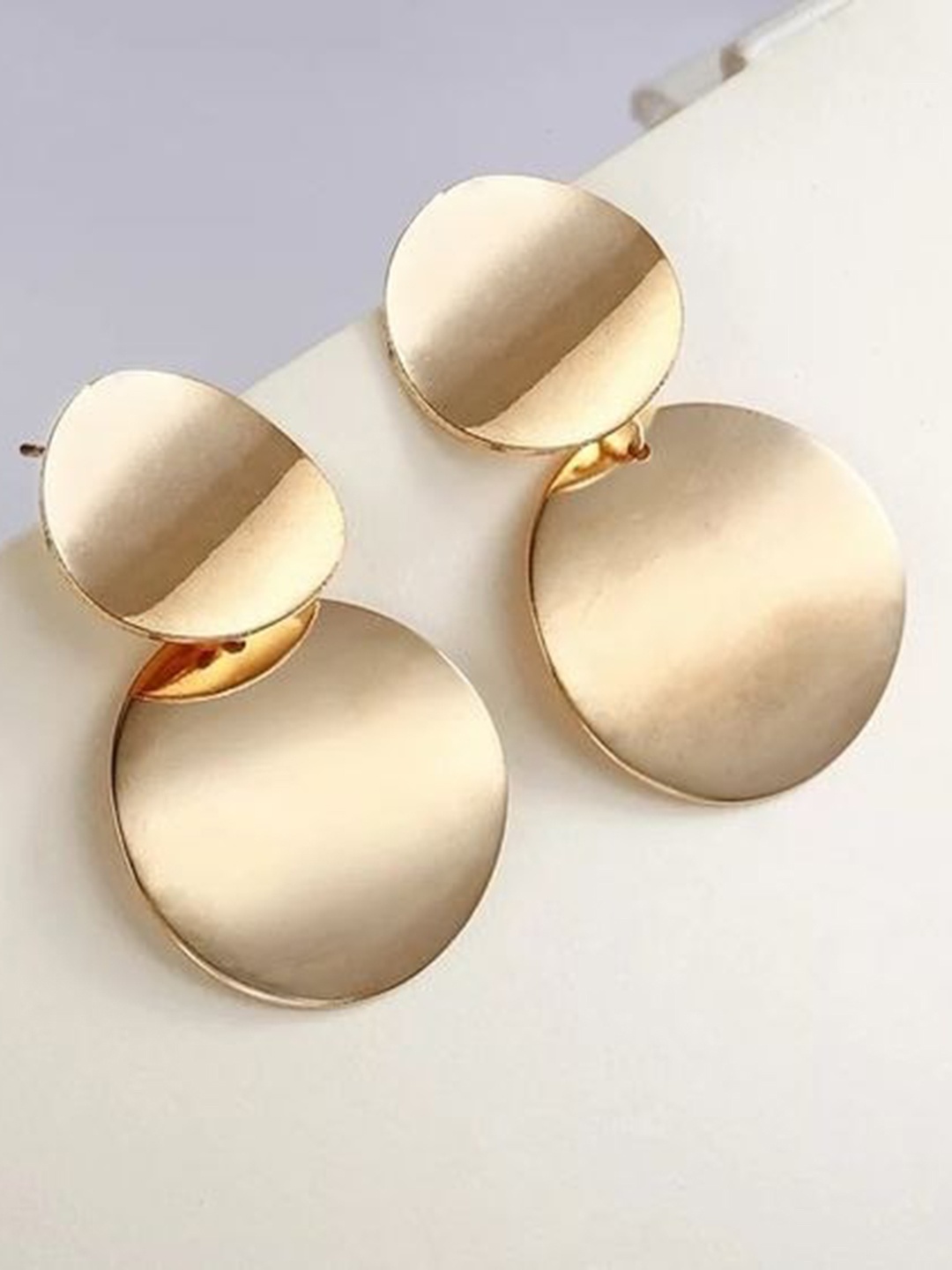 

Pinapes Gold-Plated Geometric Drop Earrings