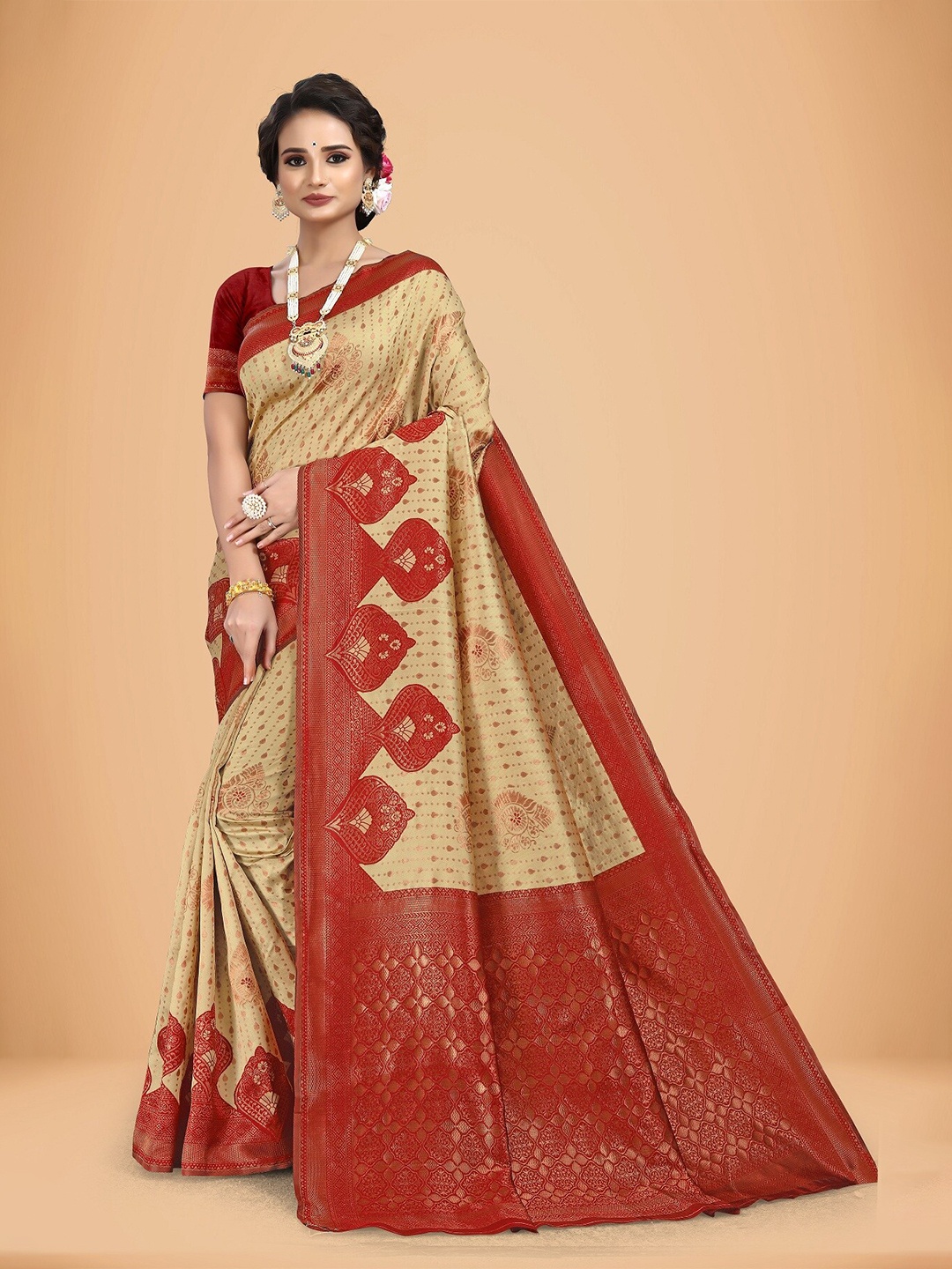 

Rivana Woven Design Zari Saree, Maroon