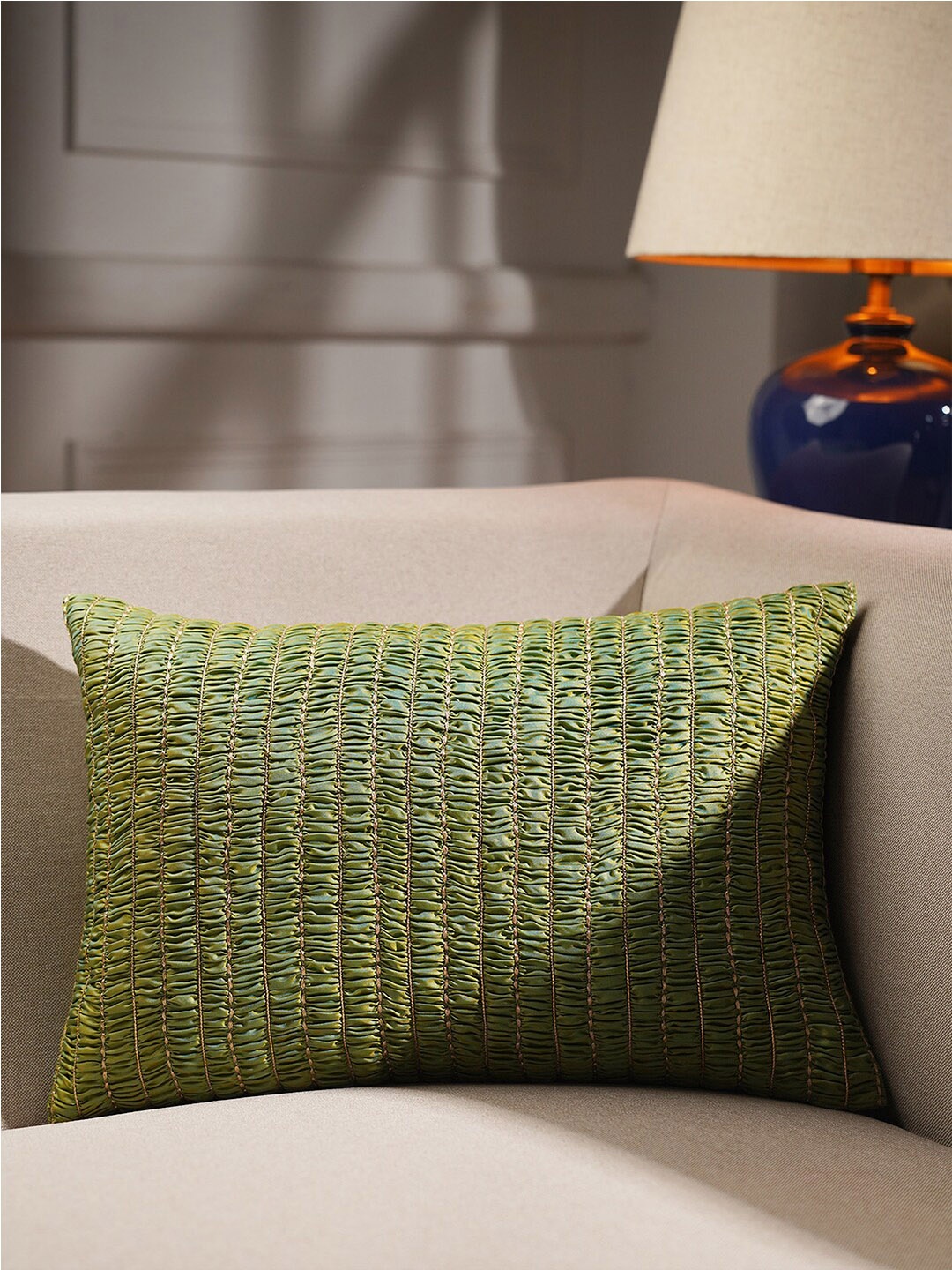 

Pure Home and Living Green Rectangle Cushion Cover