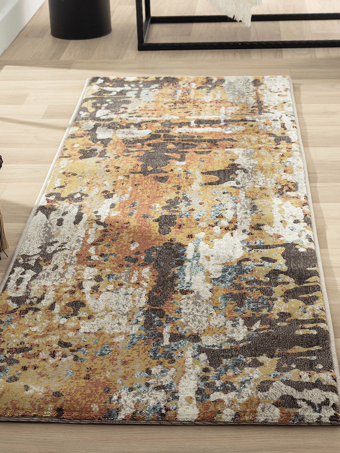 

OBSESSIONS Brown Textured Bedside Runner