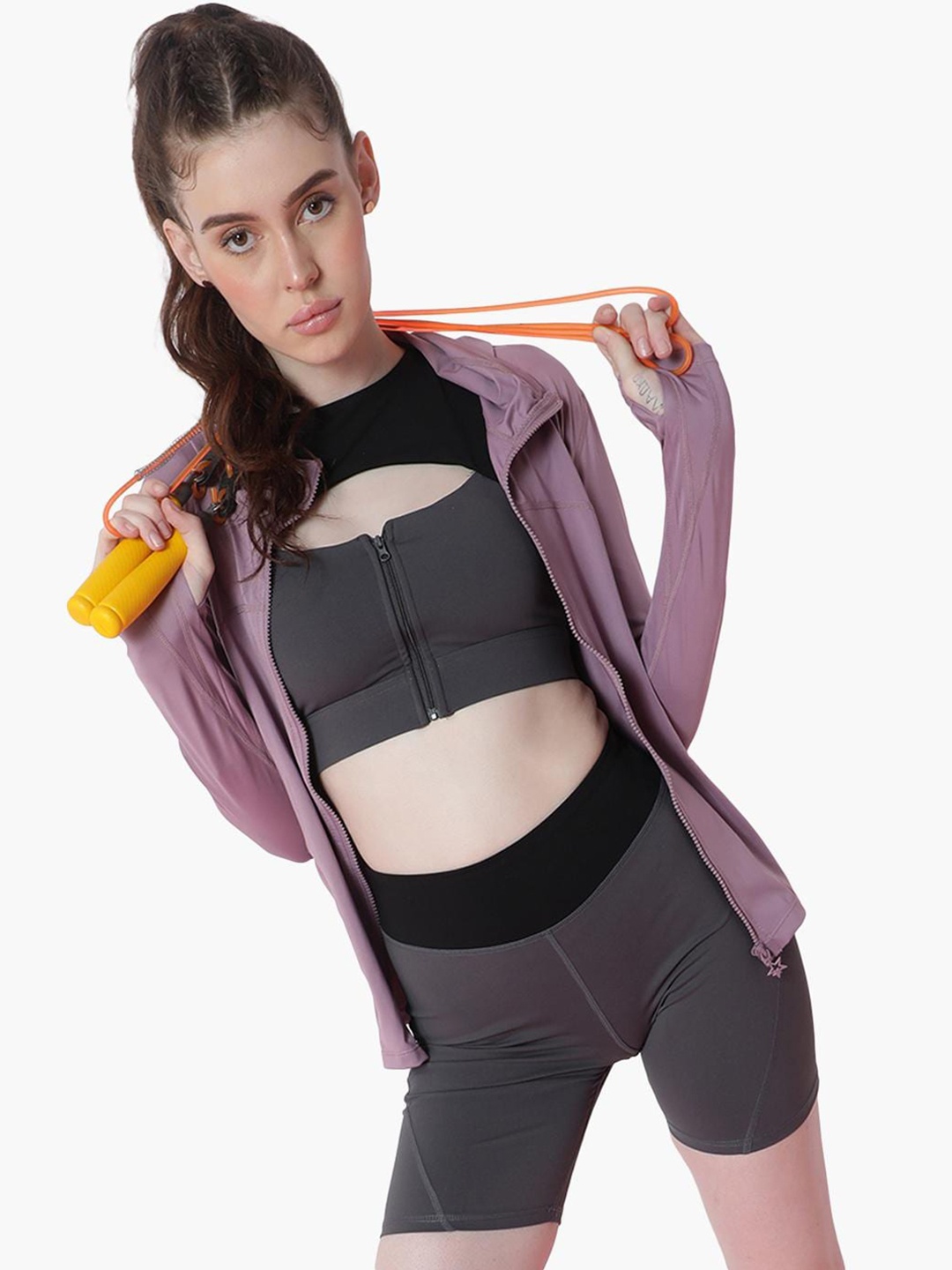 

Virgio Hooded Sporty Jacket, Purple