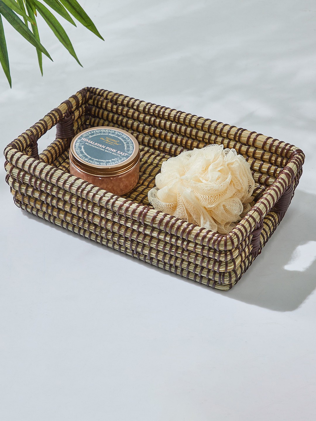 

Home Centre Brown Wilton Reed Seagrass Storage Tray
