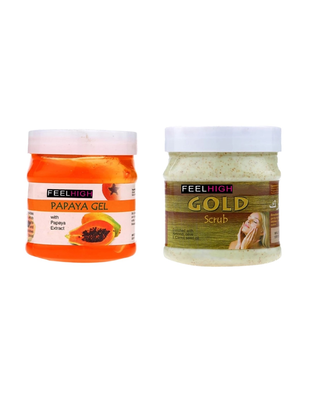 

FEELHIGH Papaya Gel And Gold Scrub, Multi
