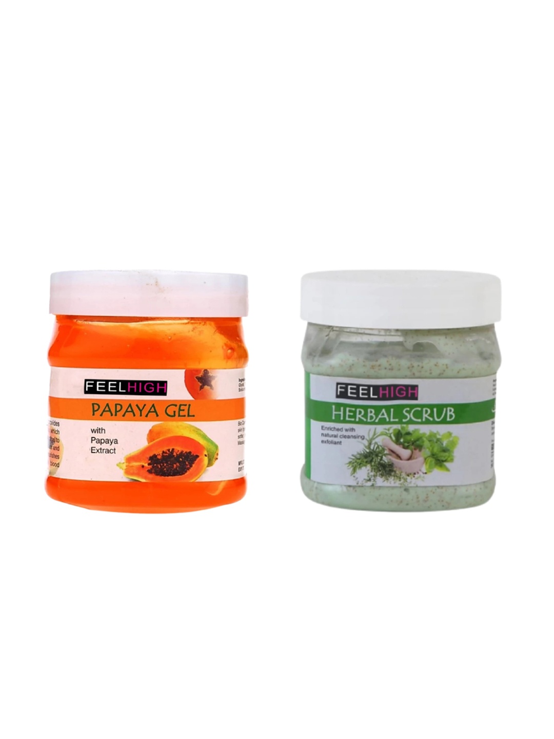 

FEELHIGH Papaya Gel & Herbal Scrub - 500ml, Multi