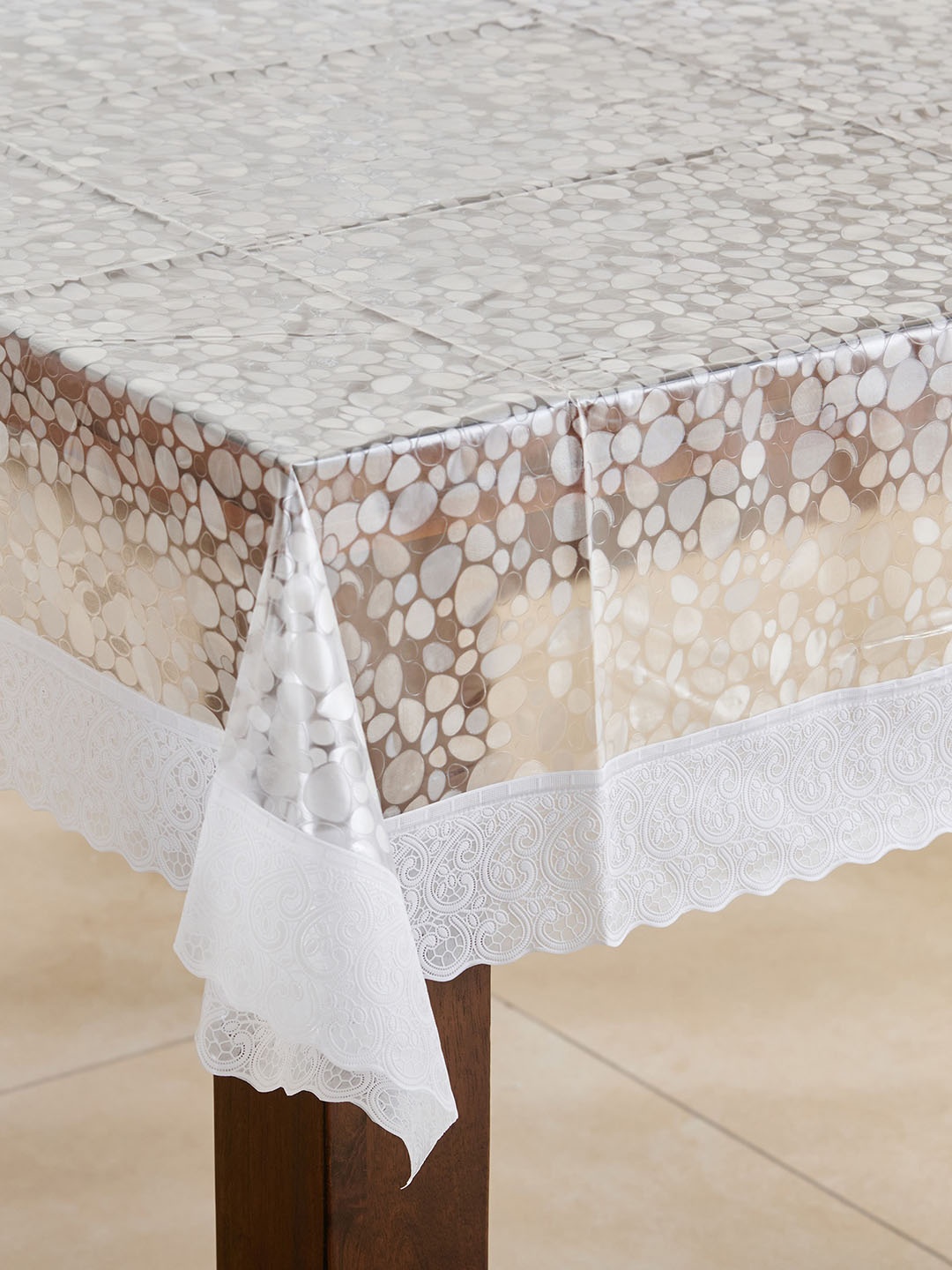 

Home Centre Corsica White Printed 4-Seater Table Cover