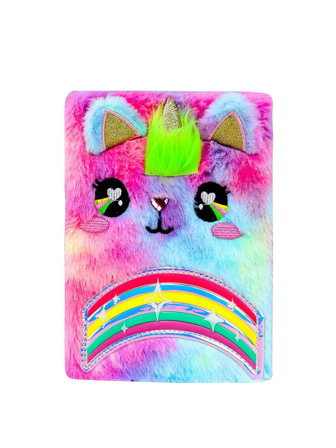 

Smily Kiddos Fur Rainbow Embellished Notebook, Pink