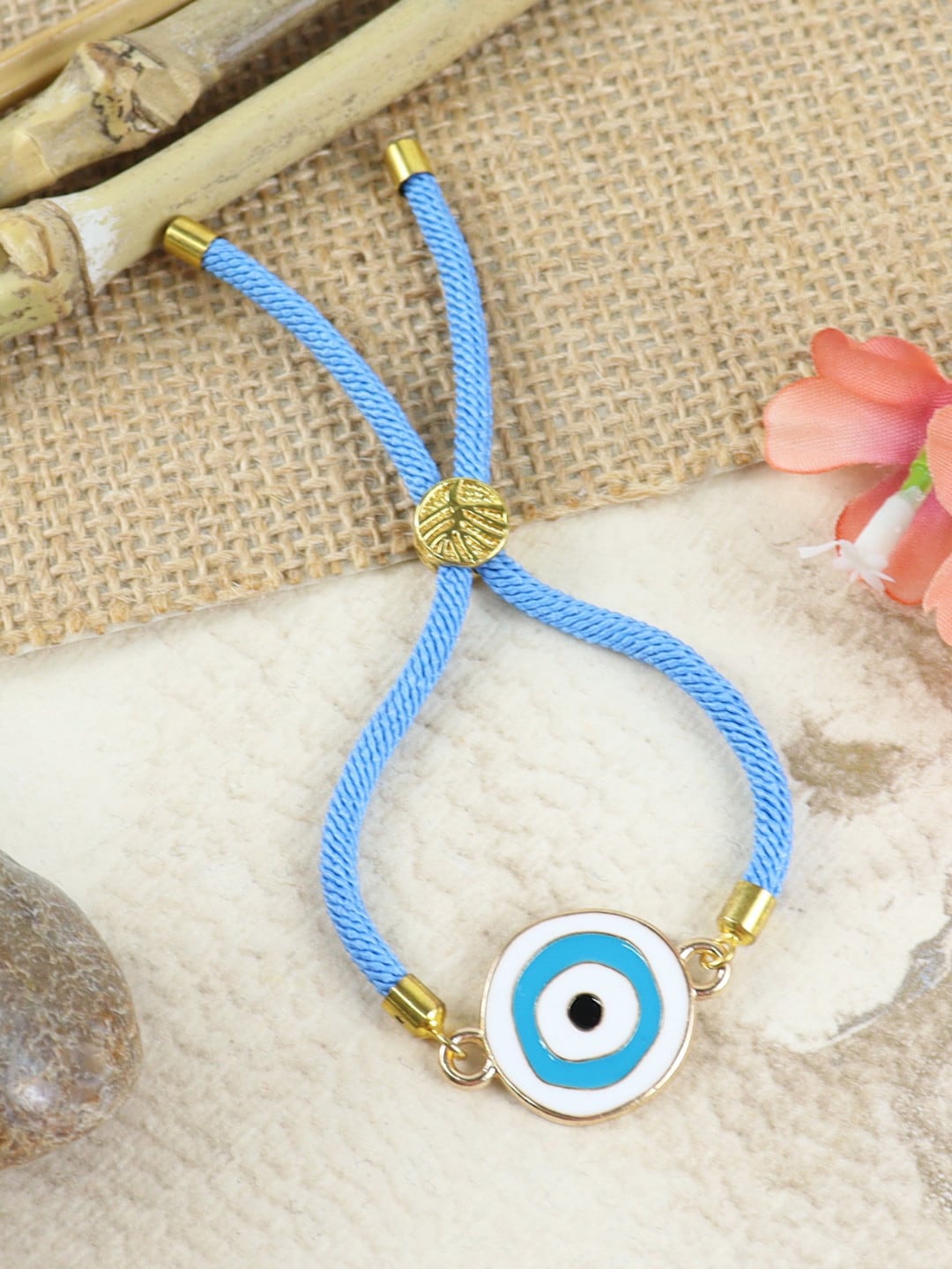 

Asthetika Men Evil Eye Bracelet Rakhi, Blue