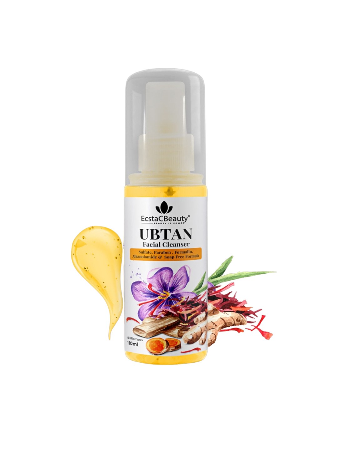 

EcstaCBeauty Ubtan Tan Removal Facial Cleanser - 110ml, Yellow