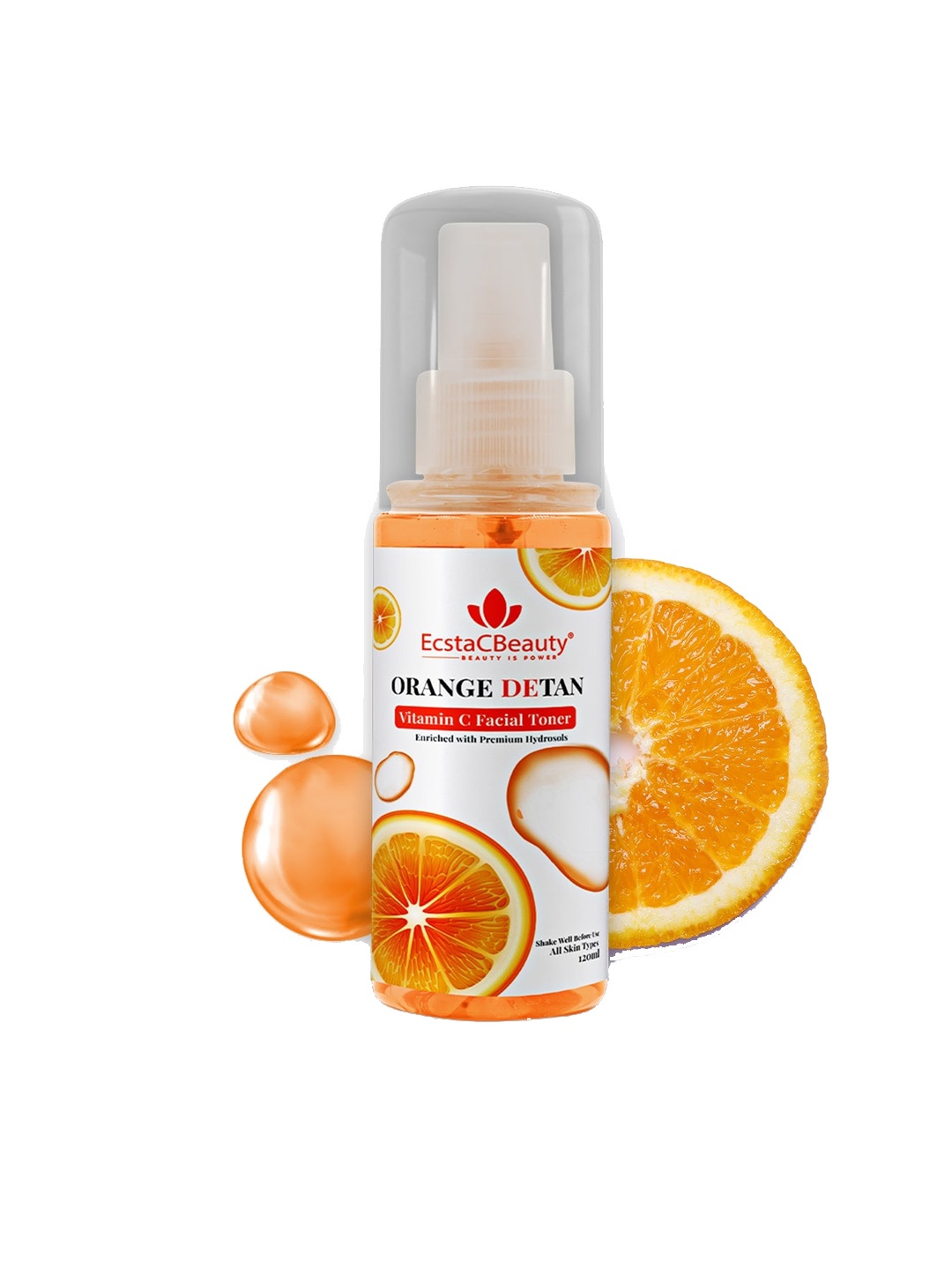 

EcstaCBeauty Orange Detan Vitamin C Facial Toner - 120 ml
