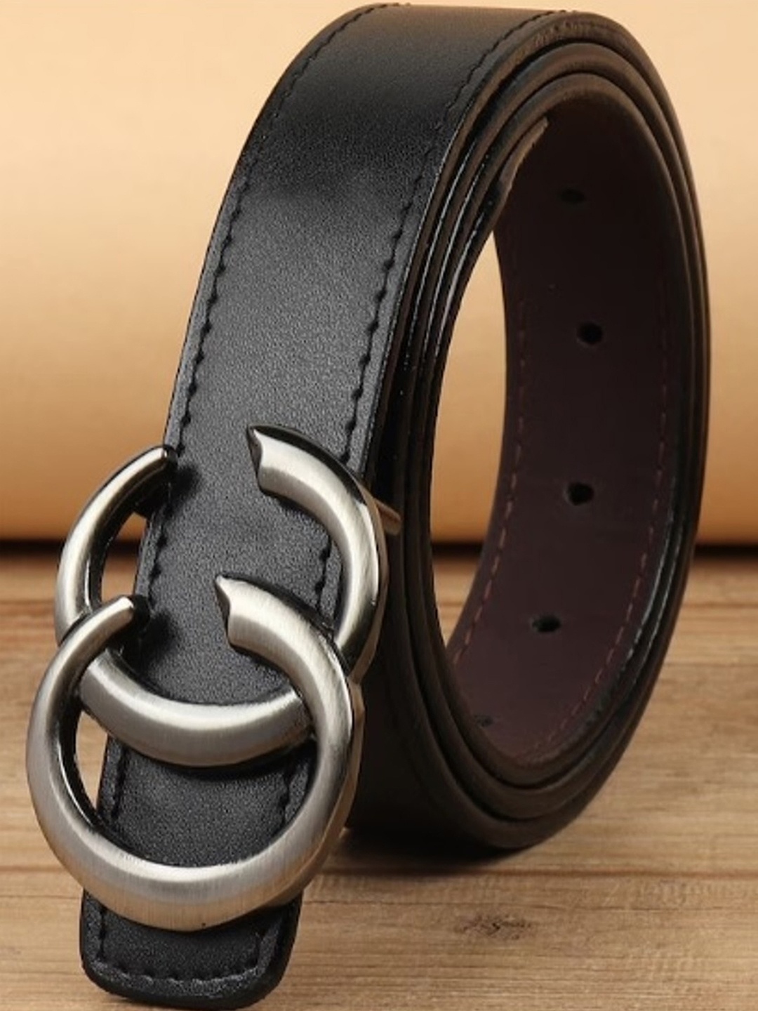 

KAEZRI Women Push Pin Wide Belt, Black