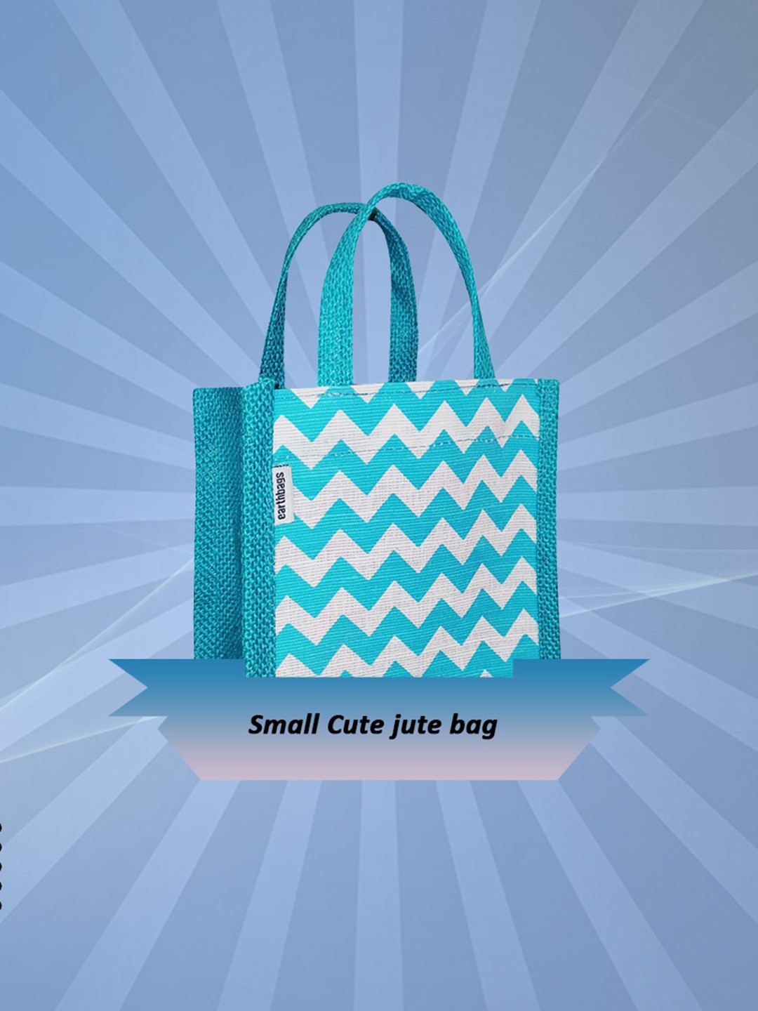 

earthbags Pack Of 5 Oversized Shopper Handheld Bag, Blue