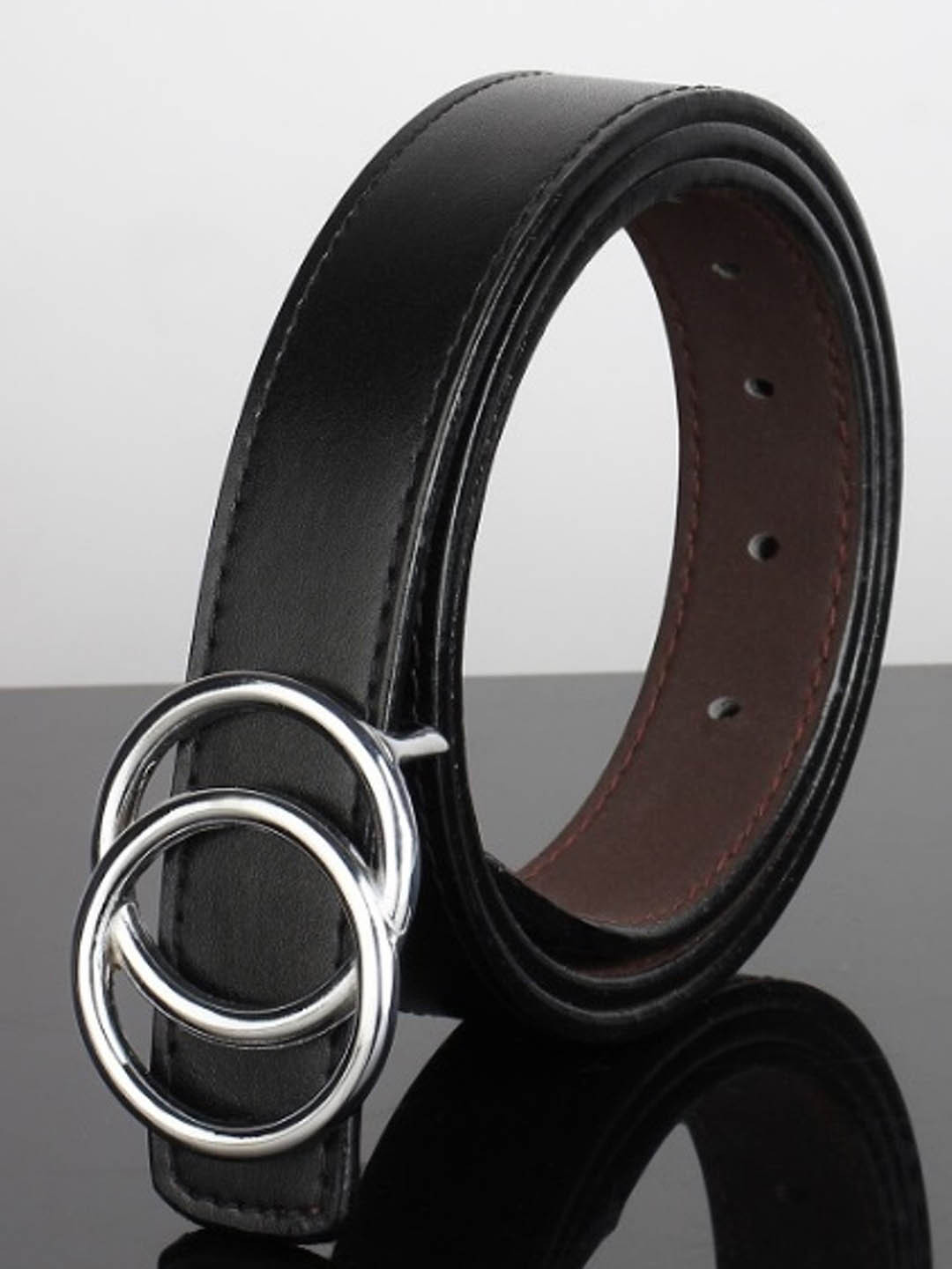 

KAEZRI Women Push Pin Wide Belt, Black