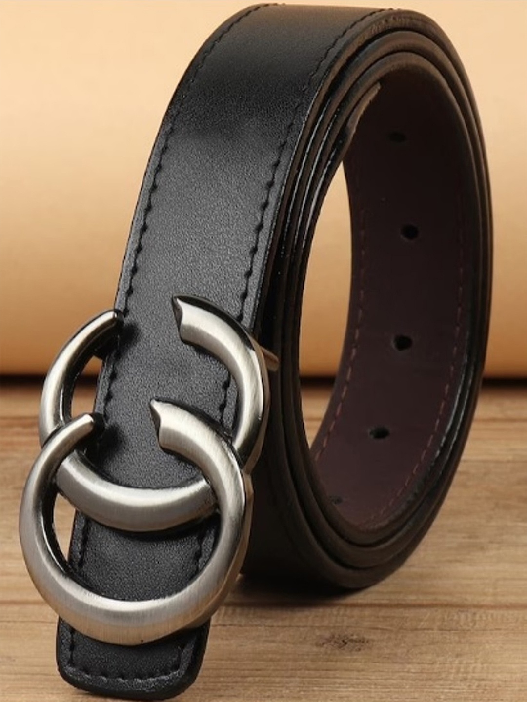 

KAEZRI Women Push Pin Wide Belt, Black
