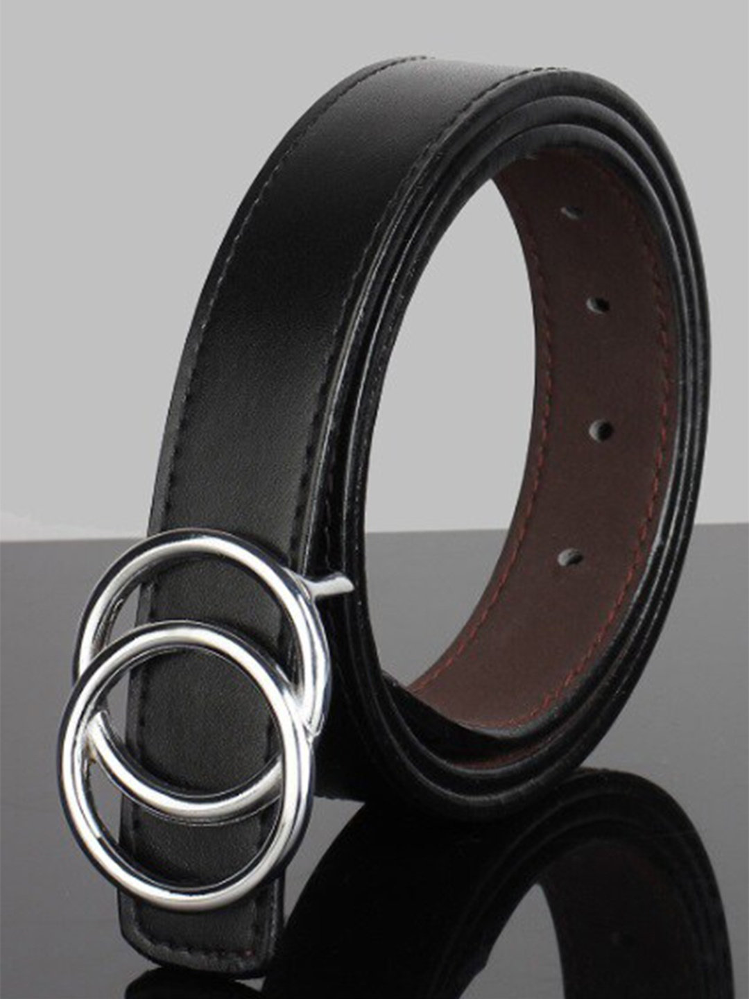 

KAEZRI Women Push Pin Wide Belt, Black