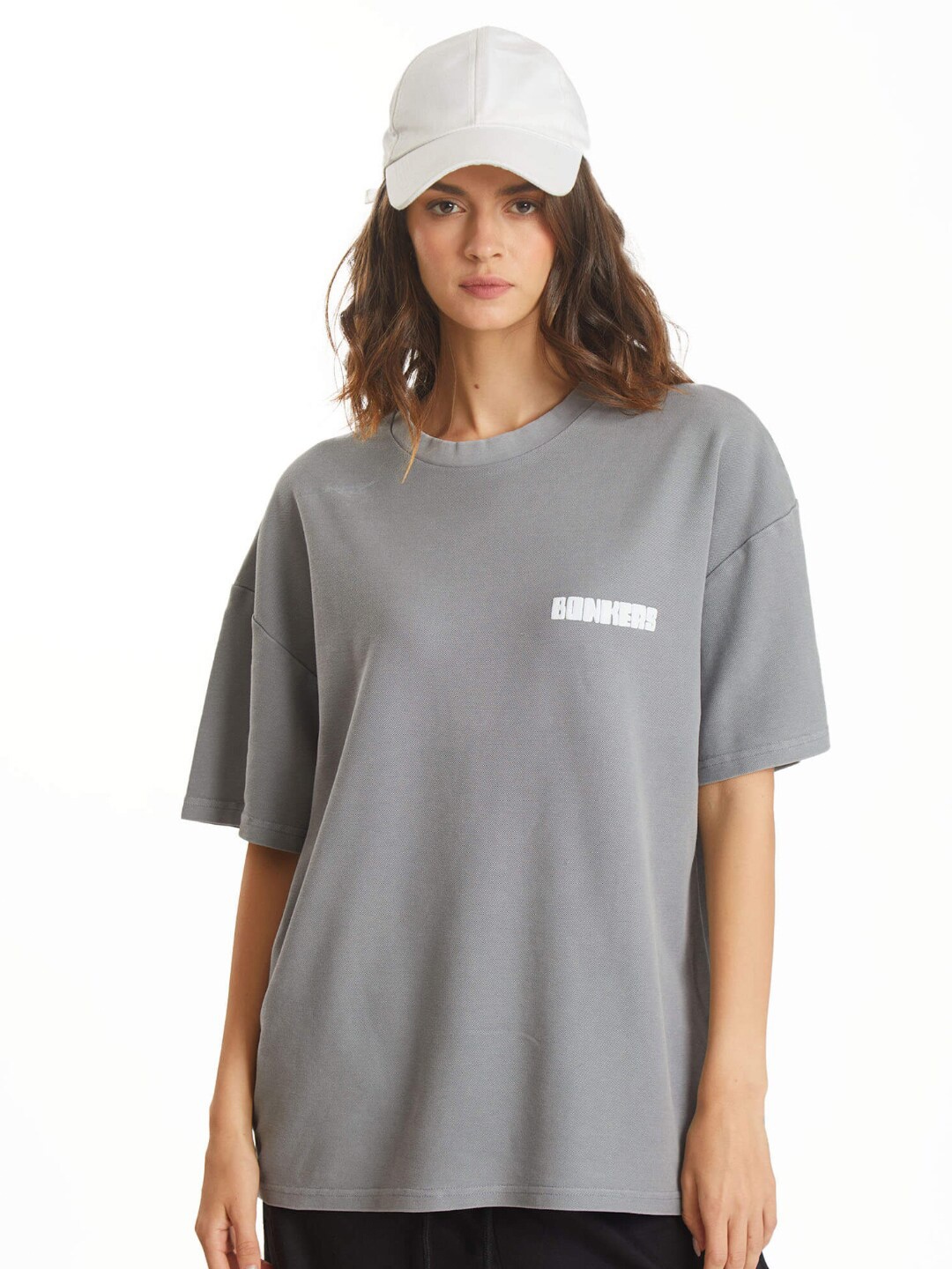 

Bonkers Corner Loose Cotton T-shirt, Grey