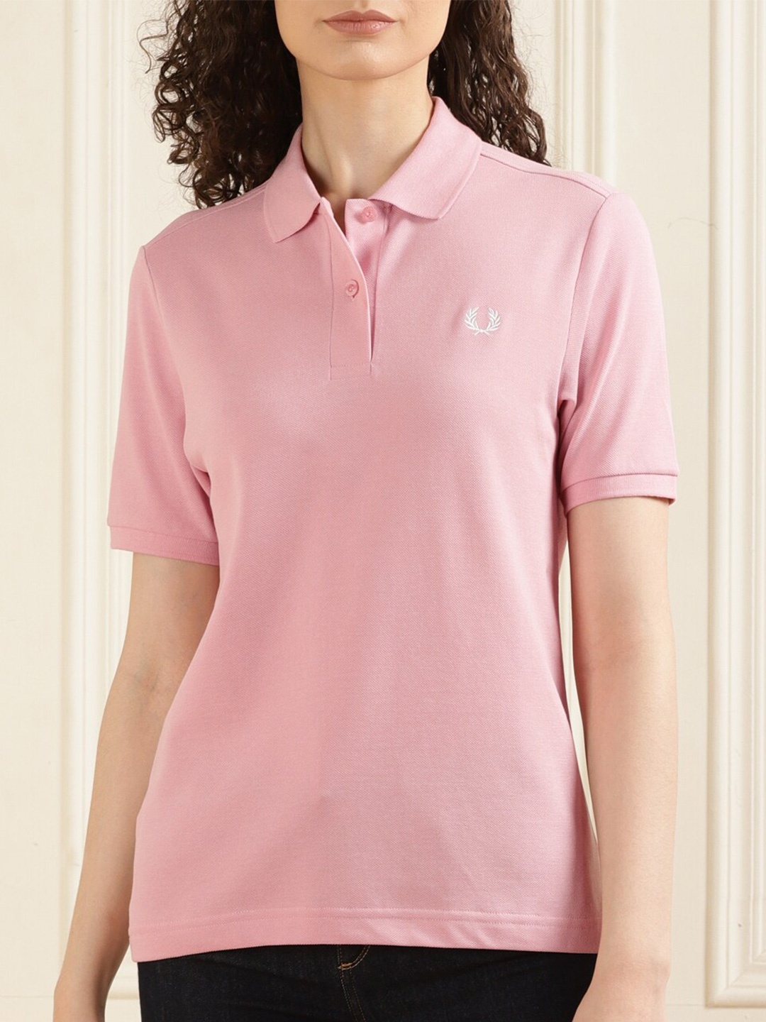 

Fred Perry Polo Collar Cotton Casual T-shirt, Pink