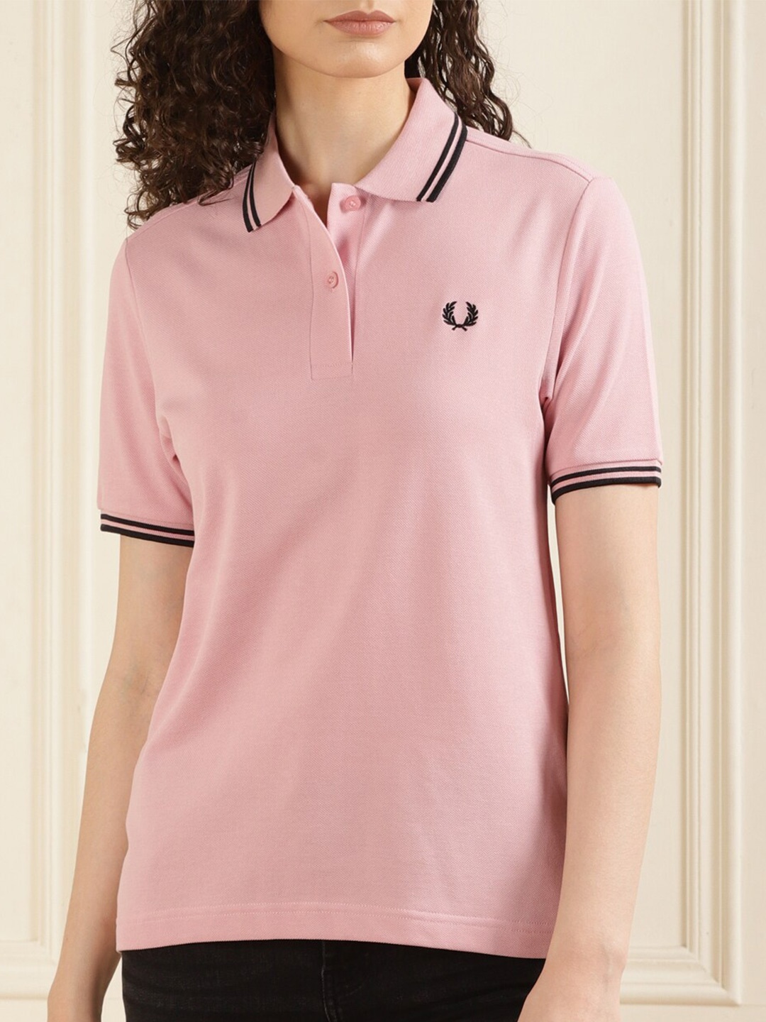 

Fred Perry Polo Collar Cotton Casual T-shirt, Pink