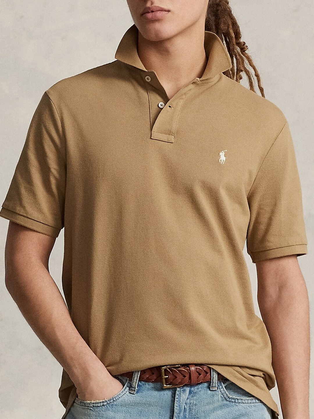 

Polo Ralph Lauren Polo Collar Cotton T-Shirt, Brown