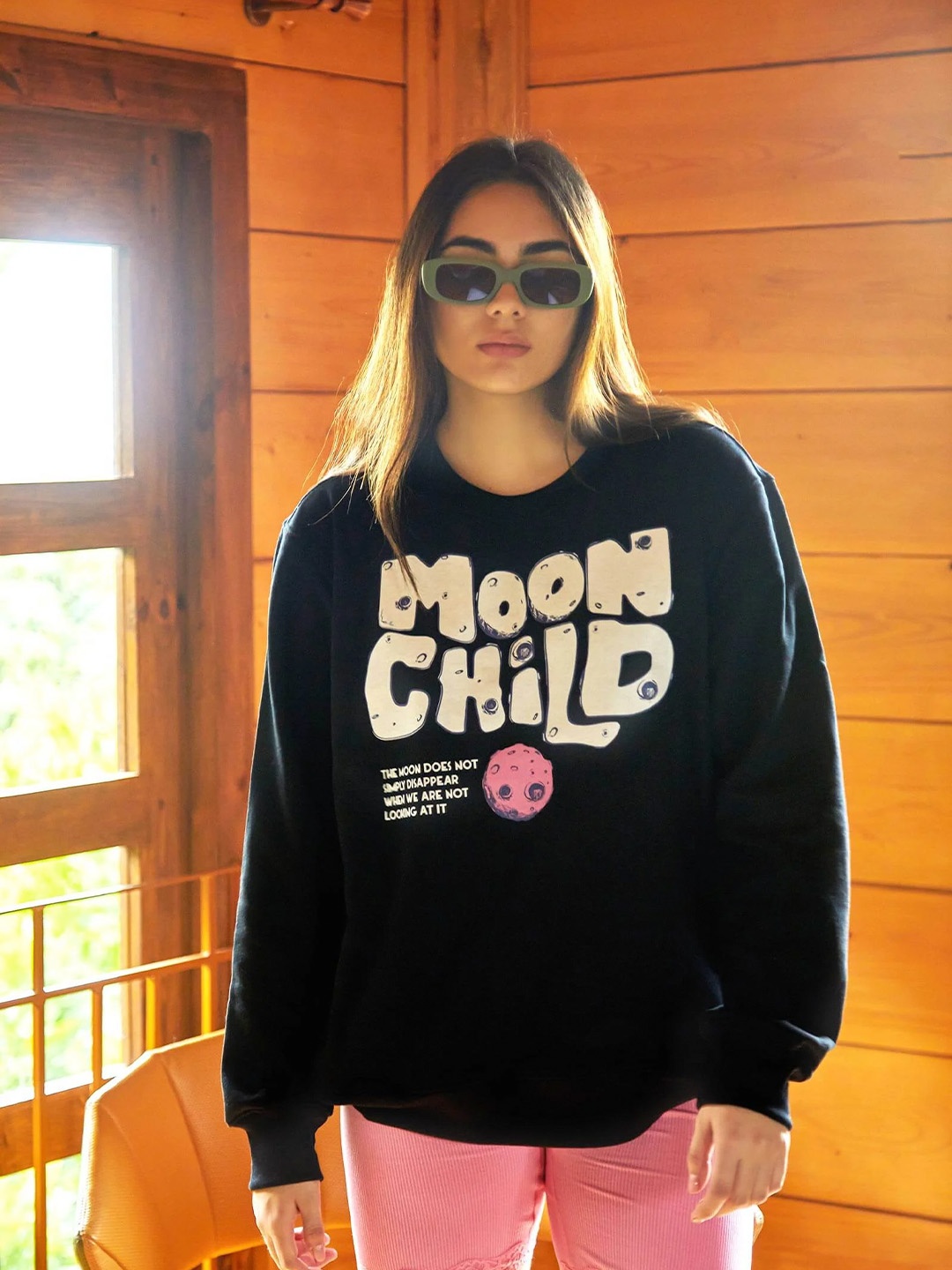 

Bonkers Corner Typography Printed Cotton Sweatshirt, Black