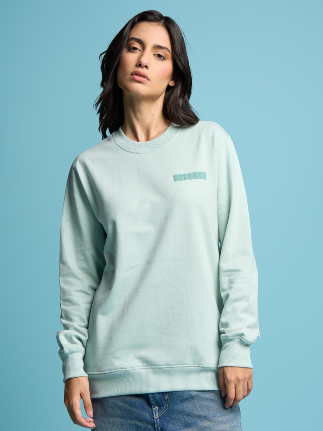 Bonkers Corner Long Sleeves Cotton Pullover, Blue