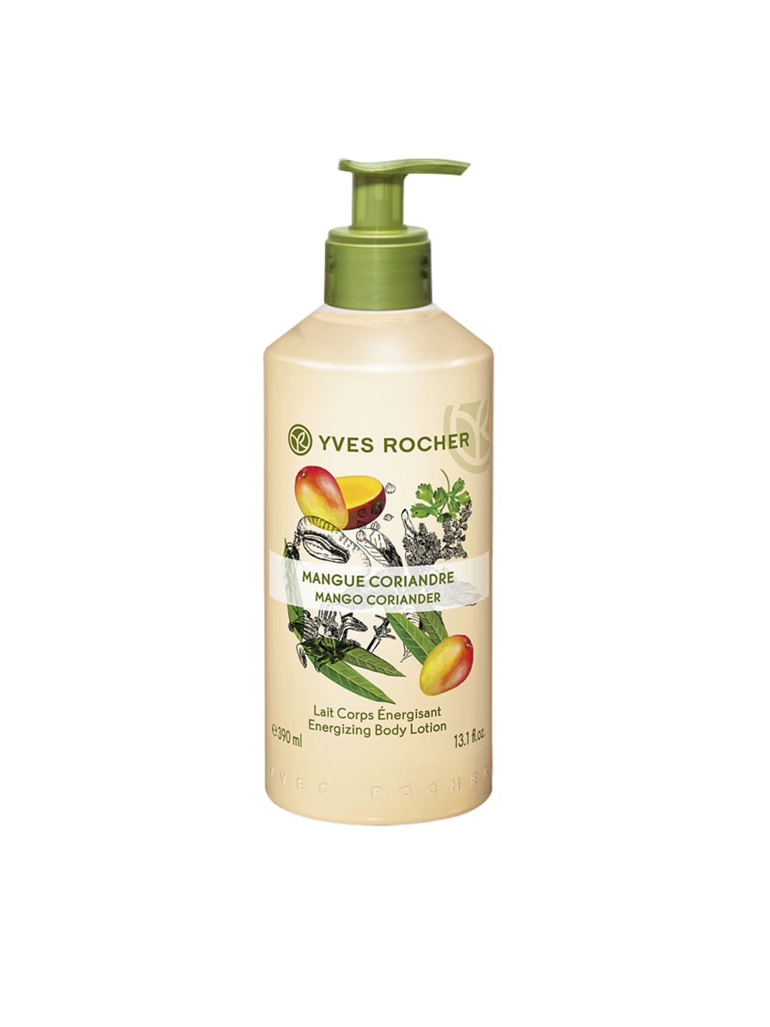 

YVES ROCHER Unisex Mango Coriander Energizing Body Lotion 390 ml, Peach