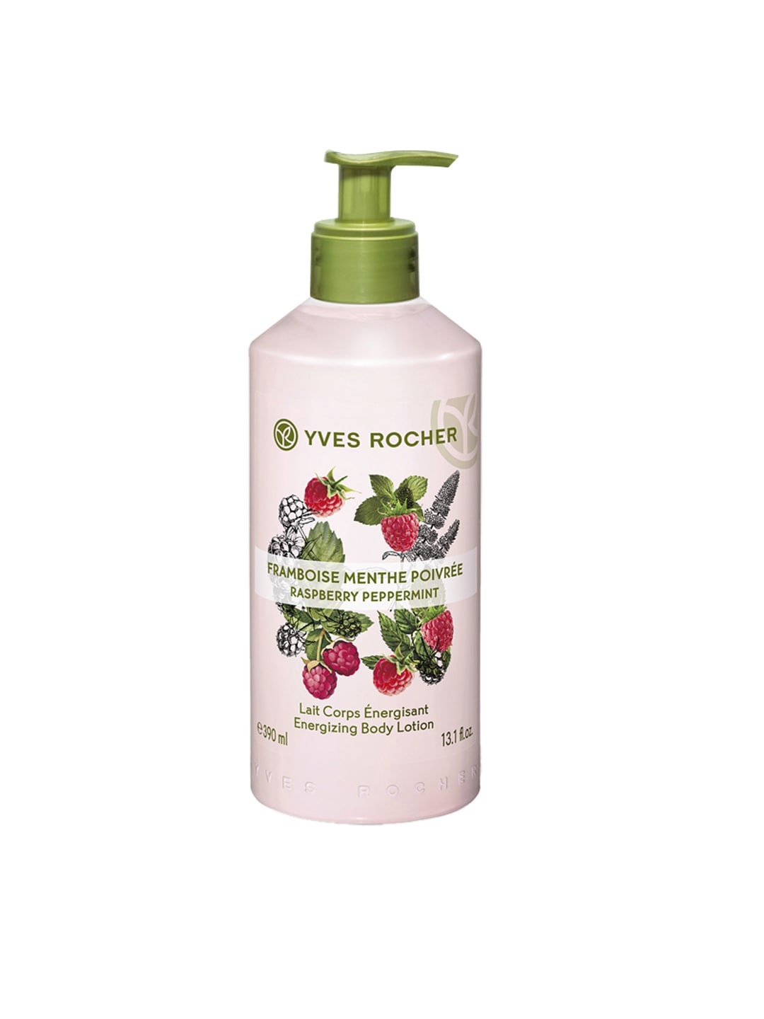 

YVES ROCHER Unisex Raspberry Peppermint Energizing Body Lotion 390 ml, Pink