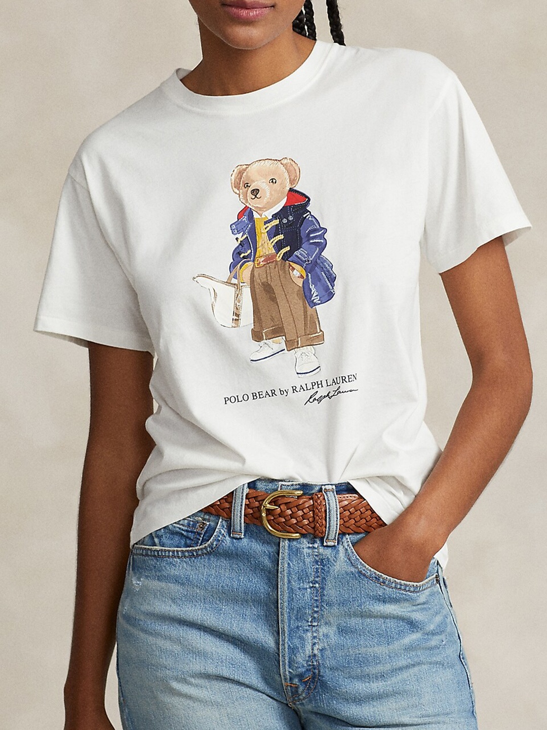 

Polo Ralph Lauren Graphic Printed Cotton T-shirt, White