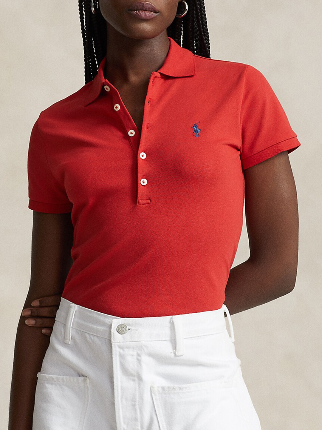 

Polo Ralph Lauren Polo Collar Slim-Fit Stretch Cotton T-Shirt, Red