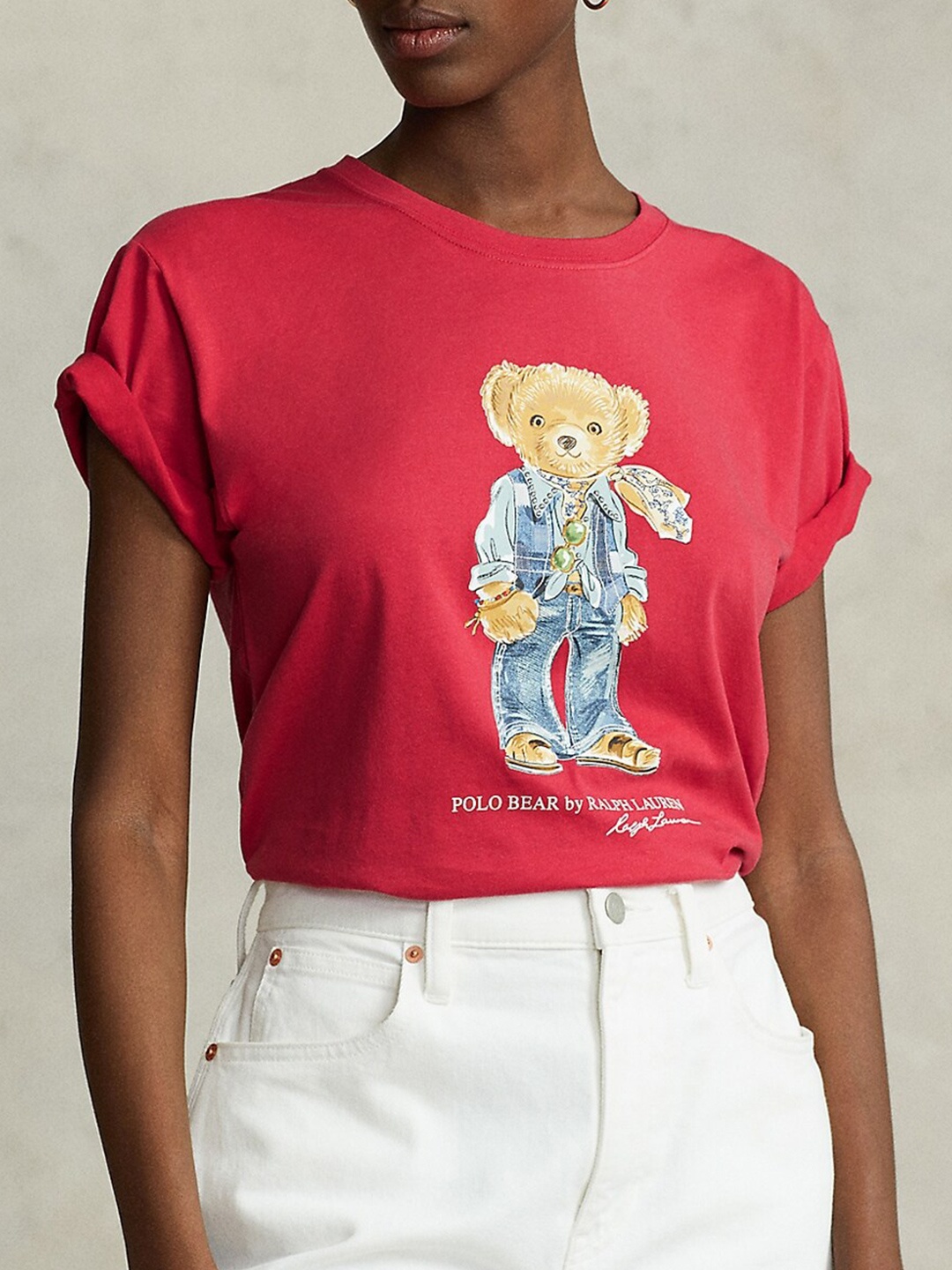 

Polo Ralph Lauren Graphic Printed Cotton T-Shirt, Red