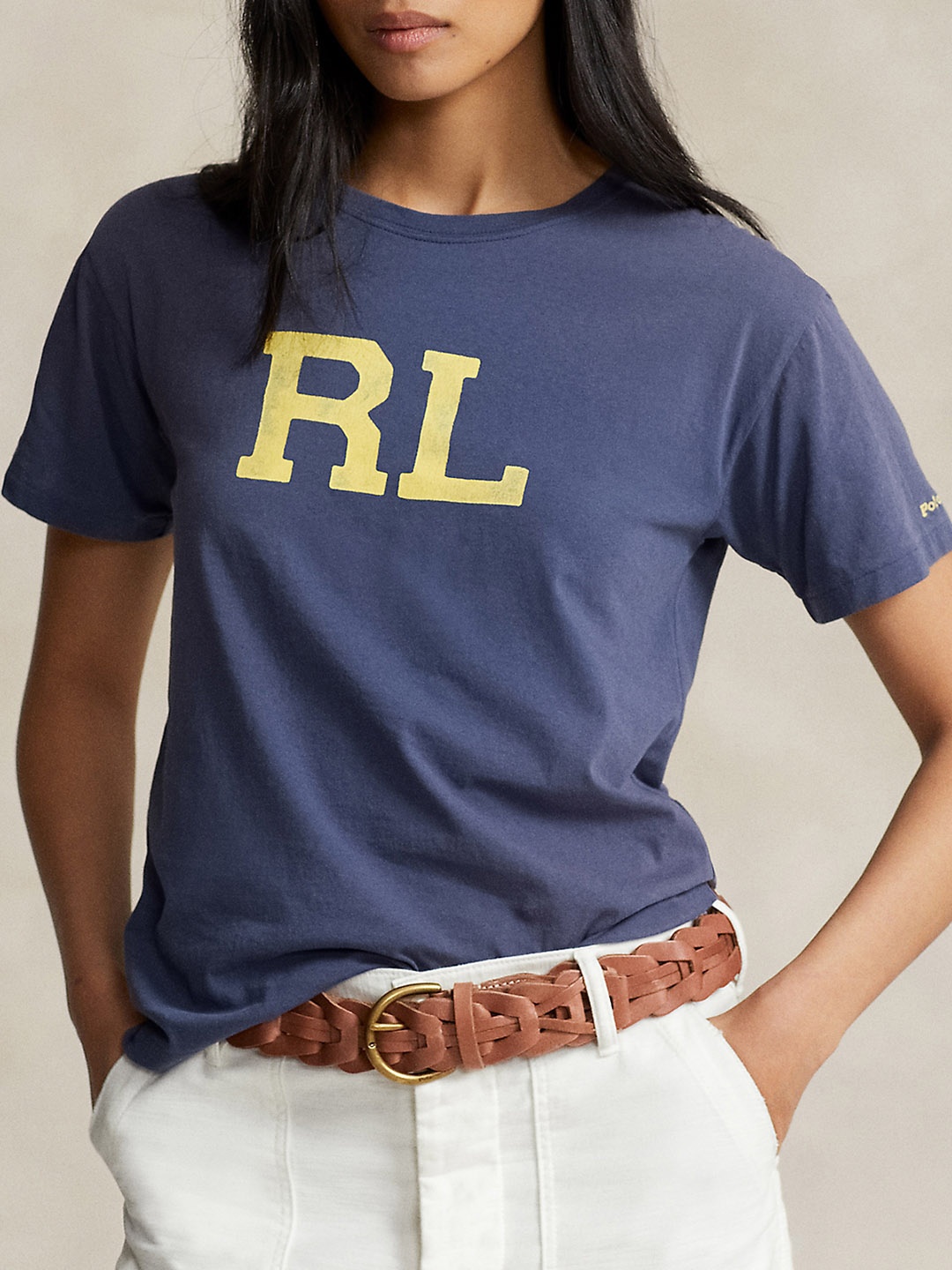 

Polo Ralph Lauren Printed Cotton Tshirt, Navy blue
