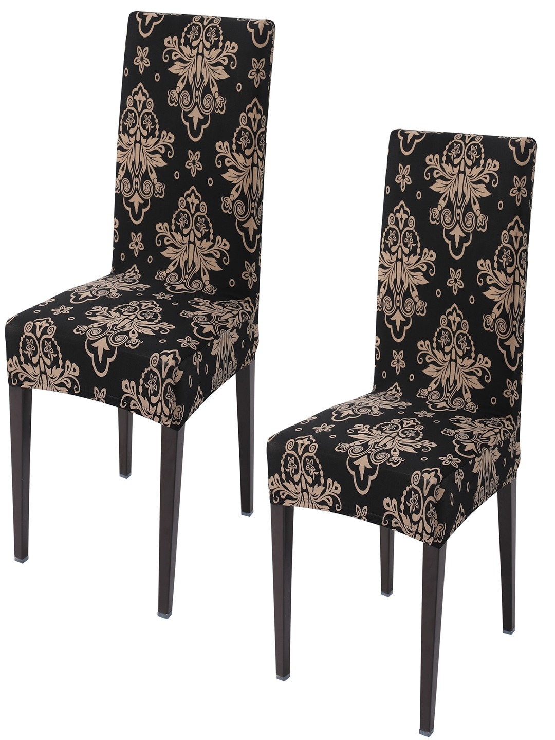 

HOKIPO Black 2 Pieces Printed Stretchable Chair Covers