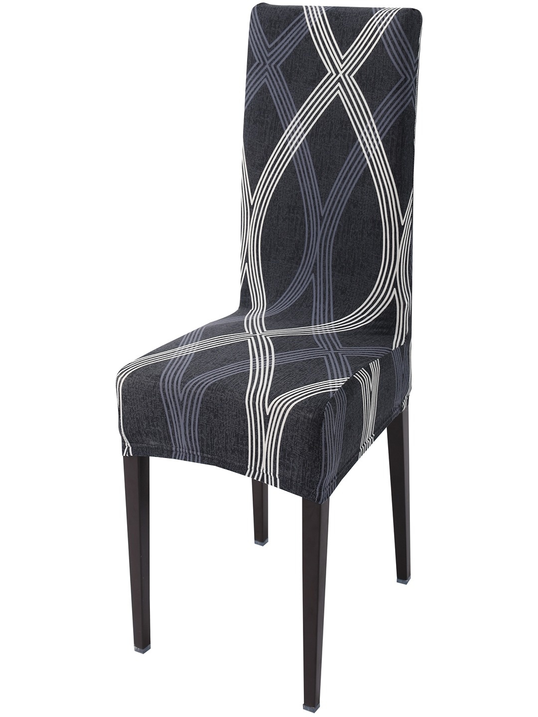 

HOKIPO Grey Printed Stretchable Chair Cover