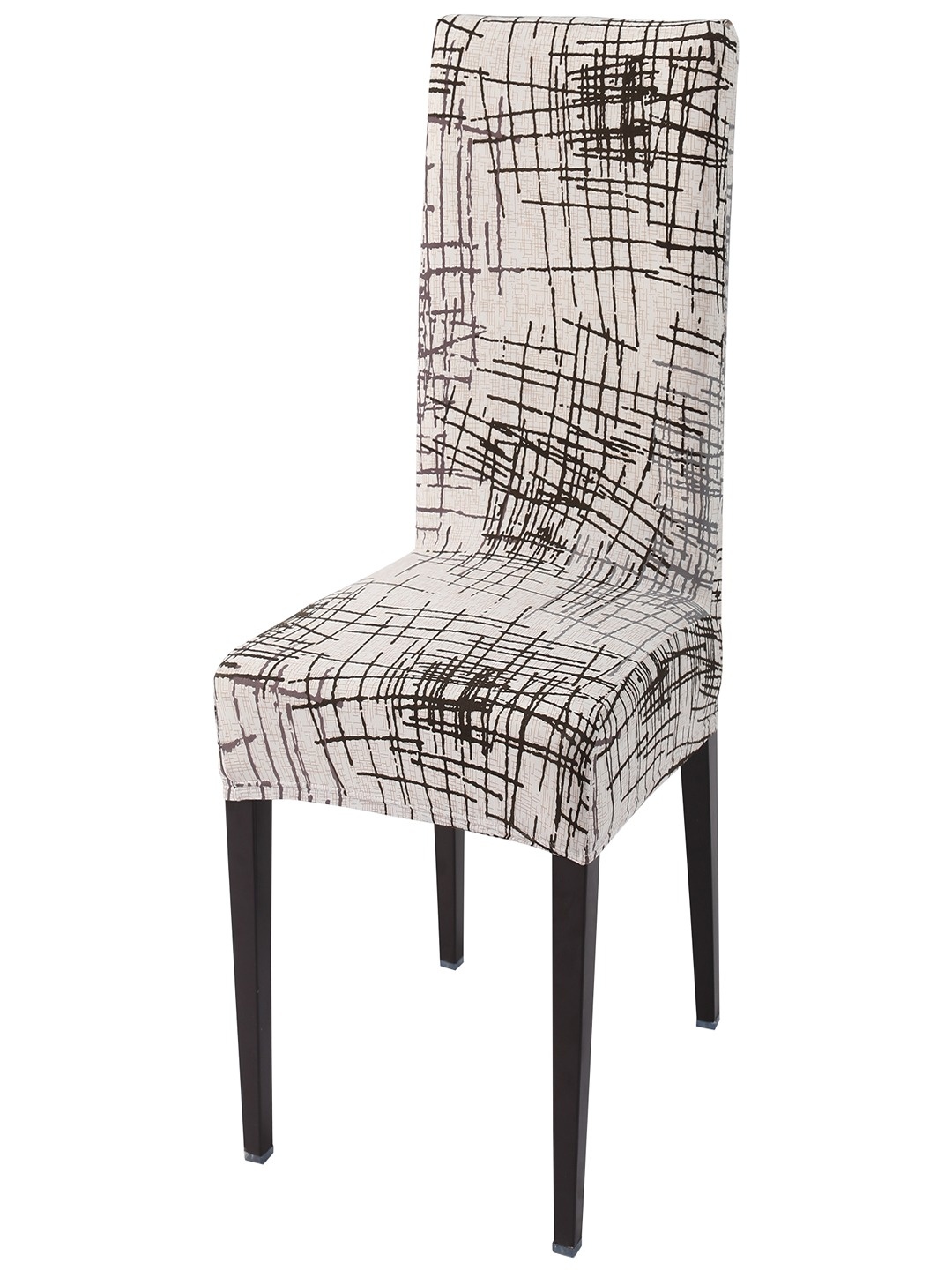 

HOKIPO Beige Printed Stretchable Chair Cover