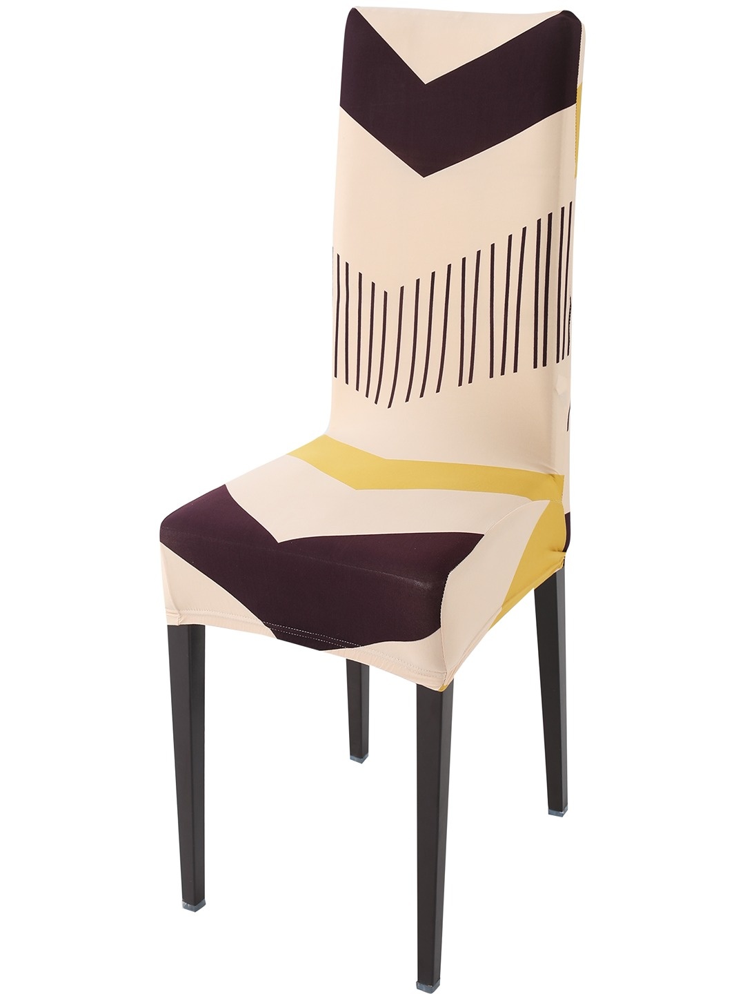 

HOKIPO Beige & Brown Printed Stretchable Chair Cover