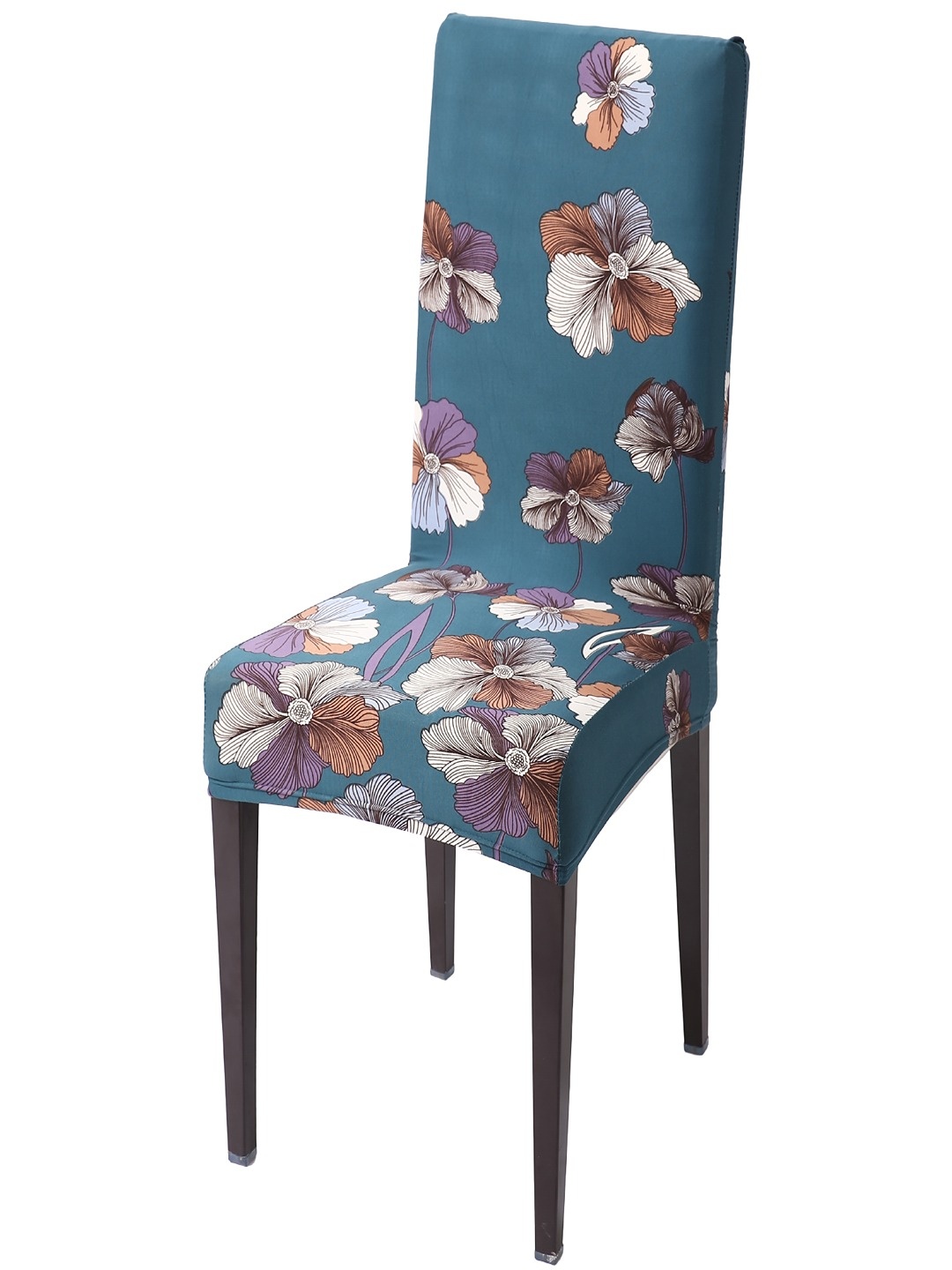 

HOKIPO Blue & White Floral Printed Stretchable Chair Cover