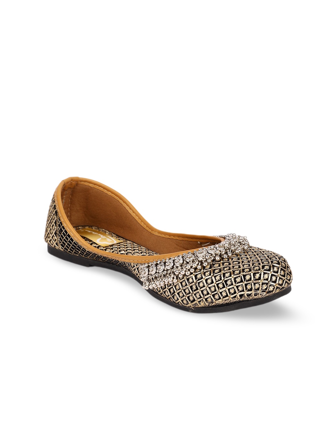 

The Desi Dulhan Embroidered Ethnic Mojaris, Black