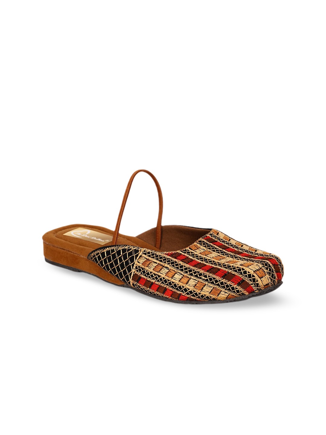 

The Desi Dulhan Embroidered Ethnic Mules, Brown