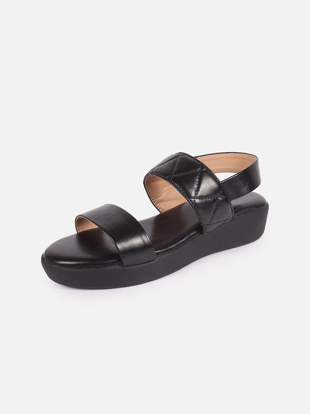 

DressBerry Backstrap Flatform Heels, Black