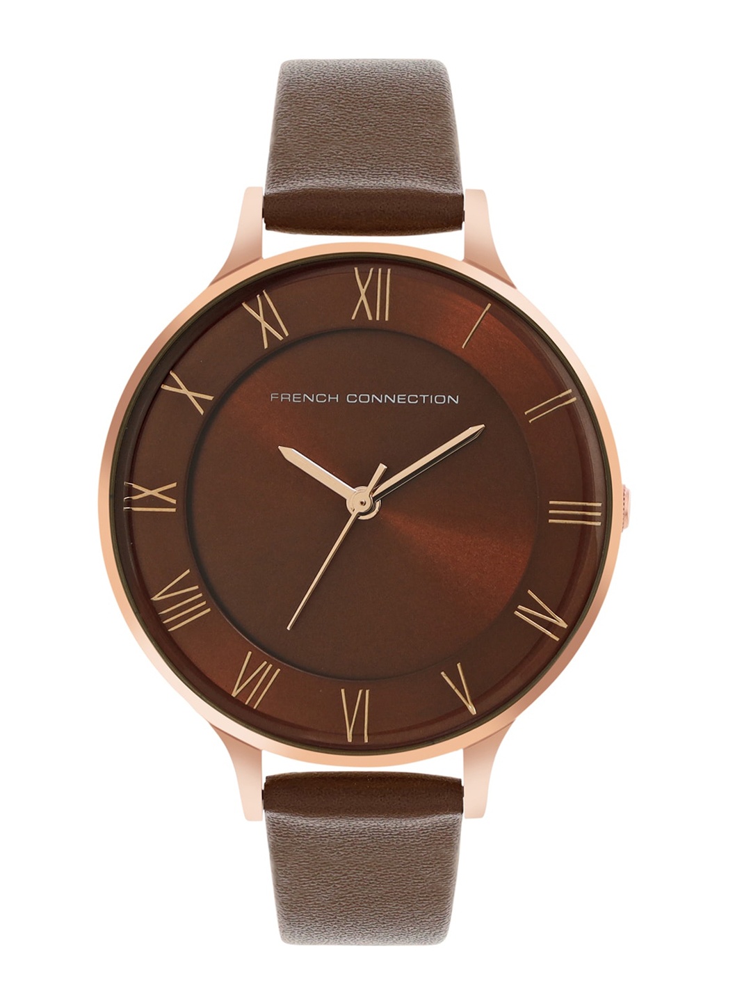 

French Connection Women Leather Straps Analogue Watch FCN00075I, Brown