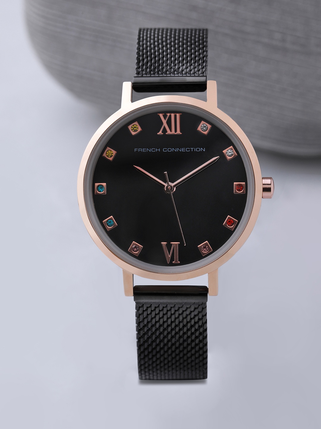 

French Connection Women Bracelet Style Straps Analogue Watch FCN00068H, Black