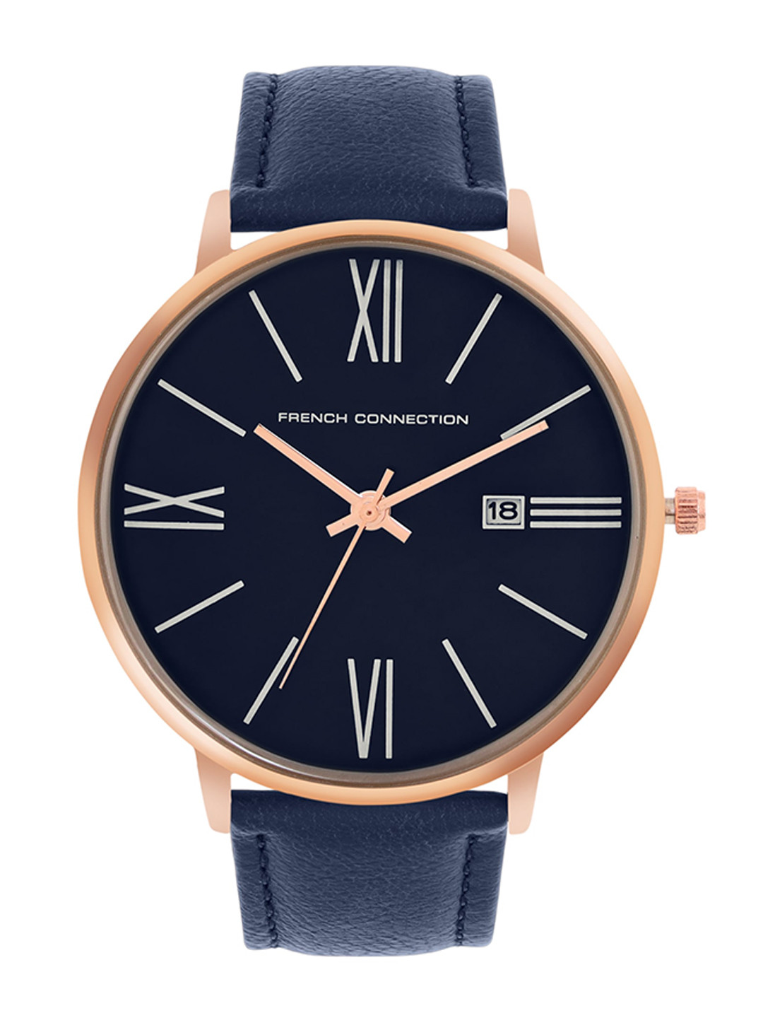 

French Connection Men Leather Straps Analogue Watch FCN00048B, Blue